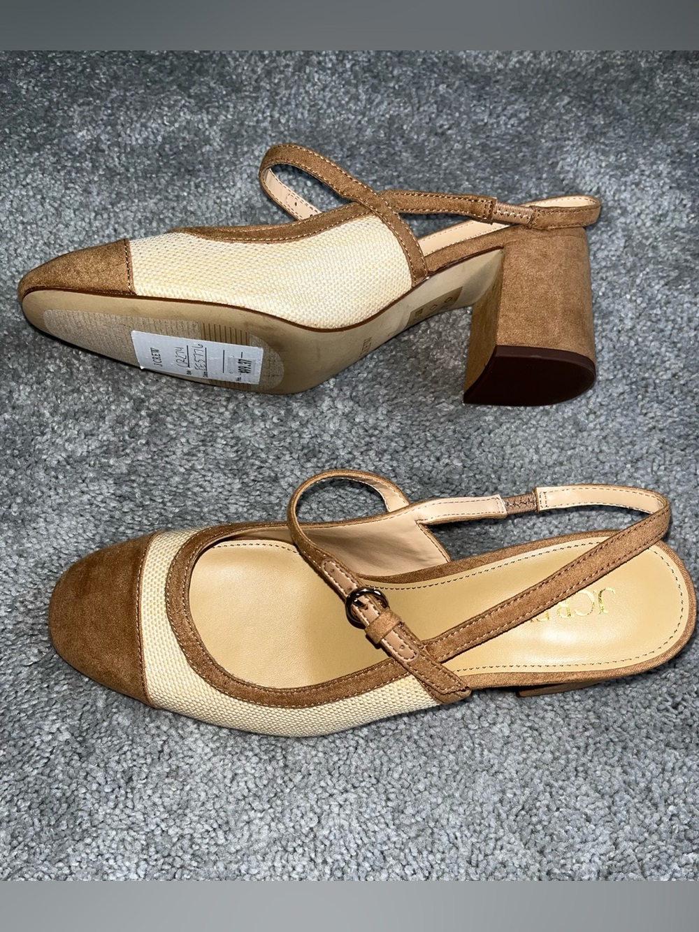NWT J.Crew Woven Slingback Heels 7 - Picture 3 of 7